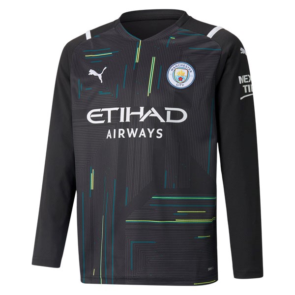 Tailandia Camiseta Manchester City Portero ML 2021-2022 Negro